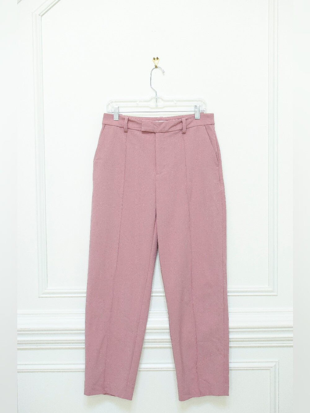 Madewell The Fairbanks Pant Woodrose Pink Tapered Straight Leg Trouser Size 8 - Picture 4 of 14